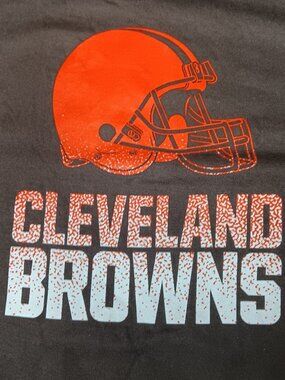 Cleveland Browns Fanatics Shirt XL Long Sleeve Brown NFL Football Helmet
